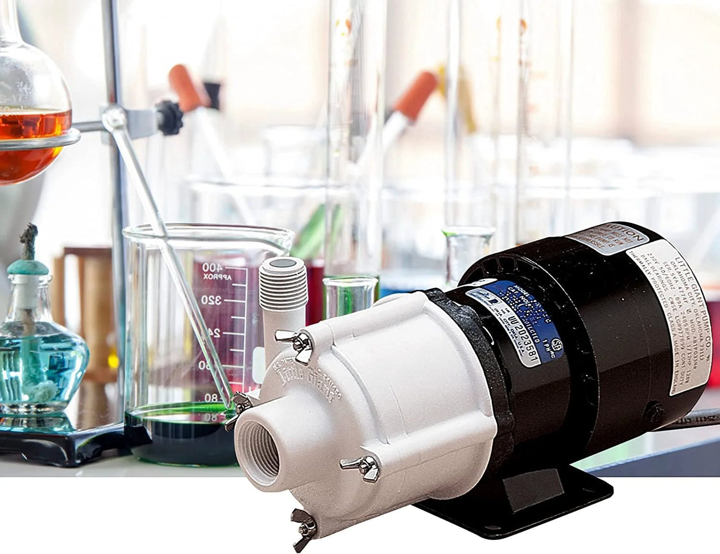 Heavy-Duty Non-Submersible Magnetic Drive Pump for Semi-Corrosive Chemicals, 115V, 1/12 HP, 750 GPH, 3-MD-SC