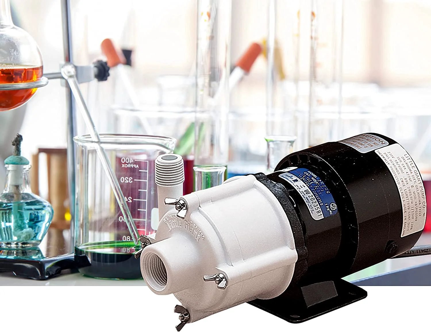 Heavy-Duty Non-Submersible Magnetic Drive Pump for Semi-Corrosive Chemicals, 115V, 1/12 HP, 750 GPH, 3-MD-SC