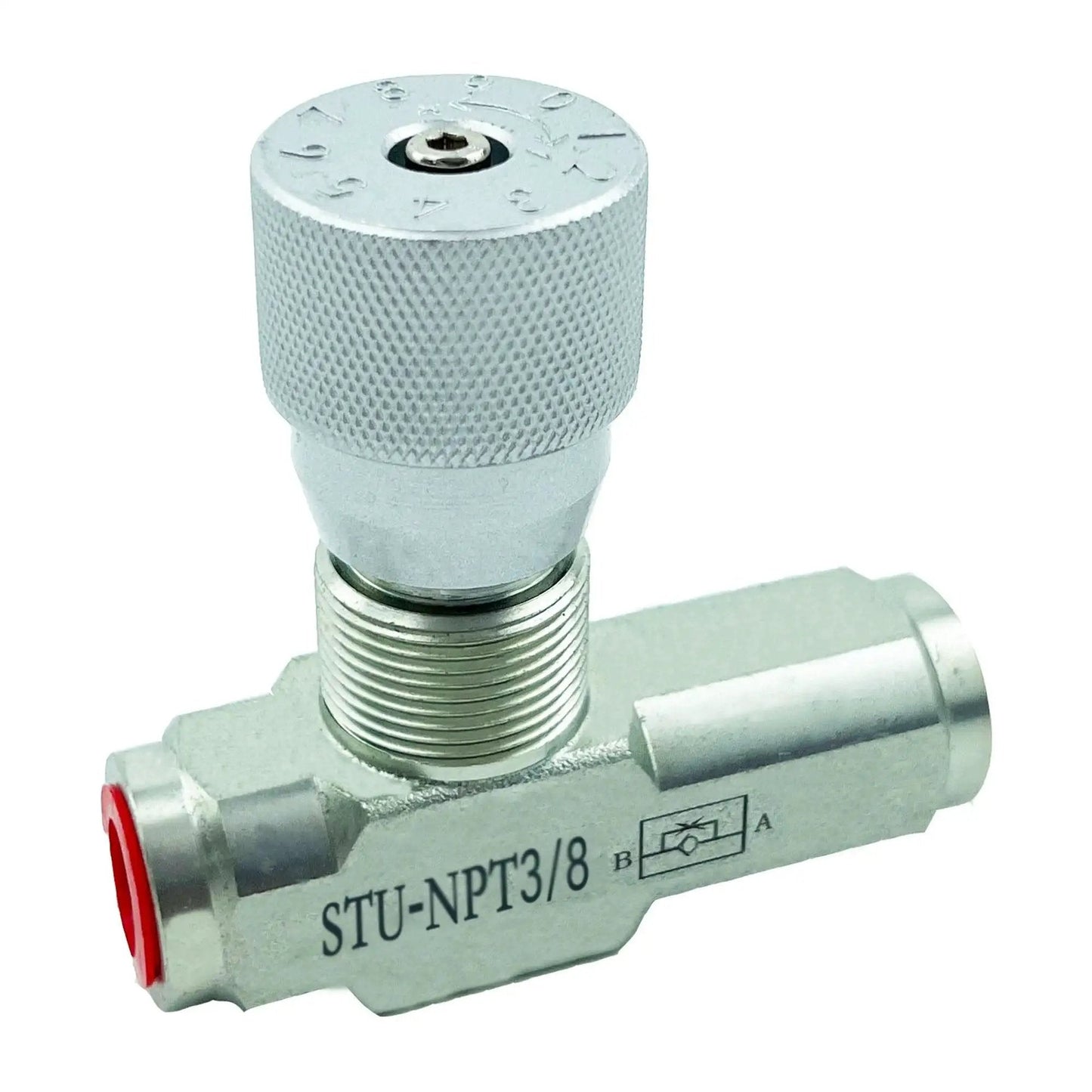 Workhorse Hydraulic Flow Control Needle Valve Three Eighths Inch NPT Female To Female Throttle Check Valve 5800 PSI