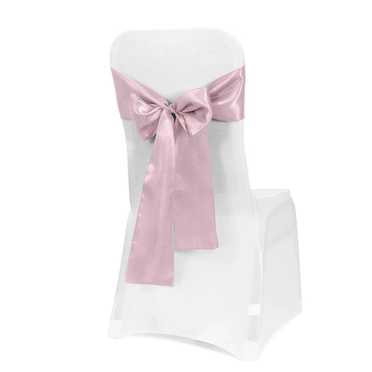 10 Piece Satin Chair Sashes Bows For Wedding Reception And Banquet Decor Universal Back Tie For Chairs Party And Hotel Events 7 Inches Wide By 108 Inches Long 100 Percent Polyester Satin