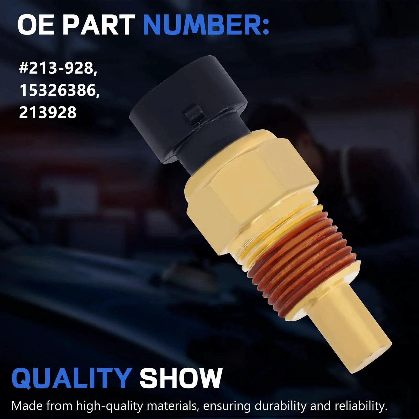 Coolant Temperature Sensor Replacement For Buick Allure Chevrolet Silverado GMC Pontiac 1986 To 2007 With 3.8L 4.3L 4.6L Engines Direct Fit