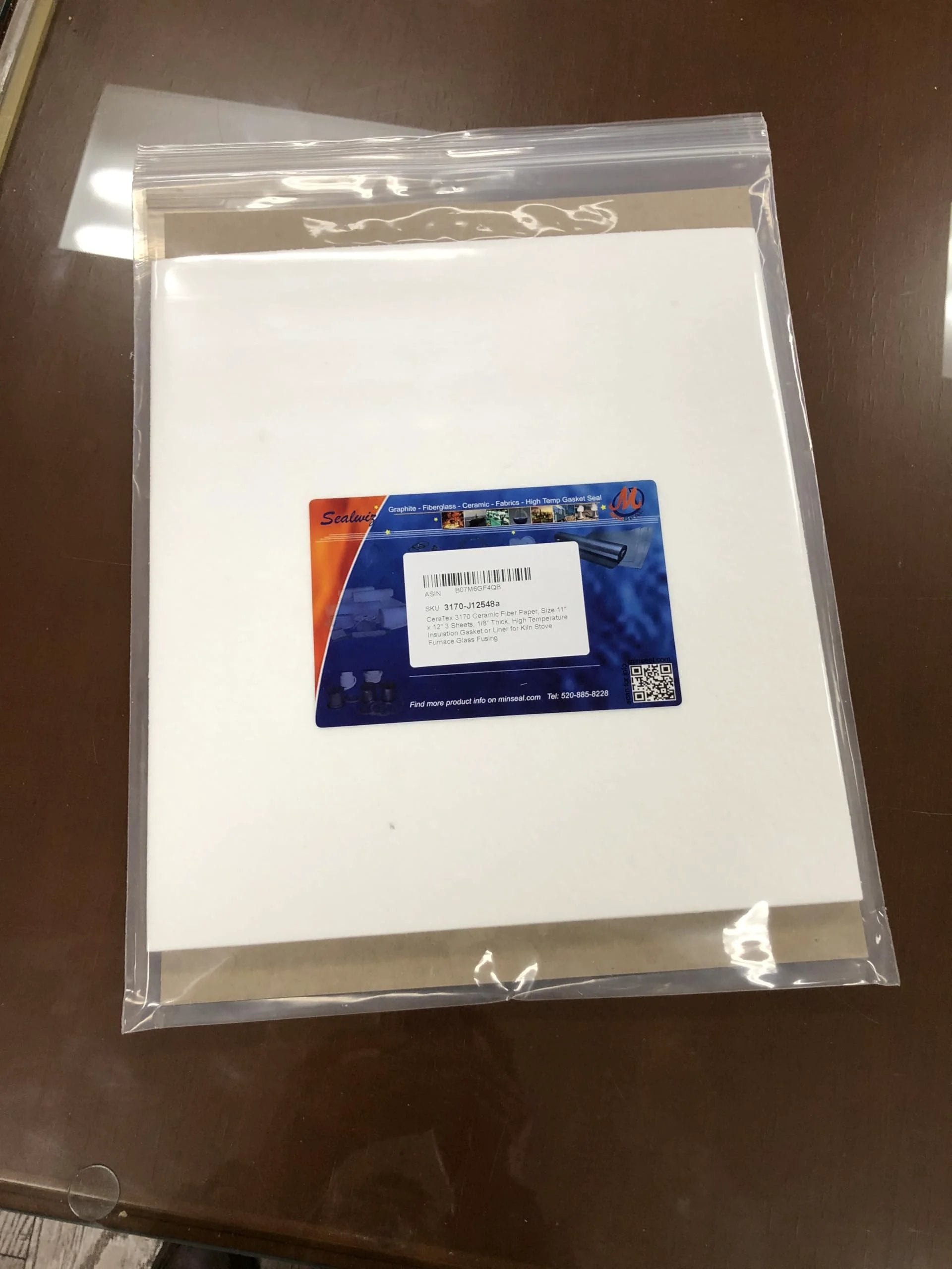 Ceramic Fiber Paper For Kilns And Furnaces 1/8 Inch Thick 11 By 12 Inch Pack Of 10 Sheets Lightweight And Flexible Easy To Cut