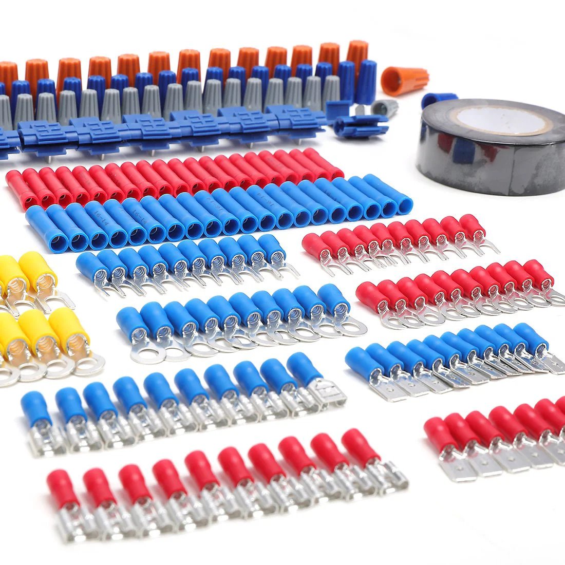 Complete 582 Piece Wire Terminal Kit With Crimp Terminals Heat Shrink Tubes Electrical Connectors And A Handy Wire Cutter Stripper