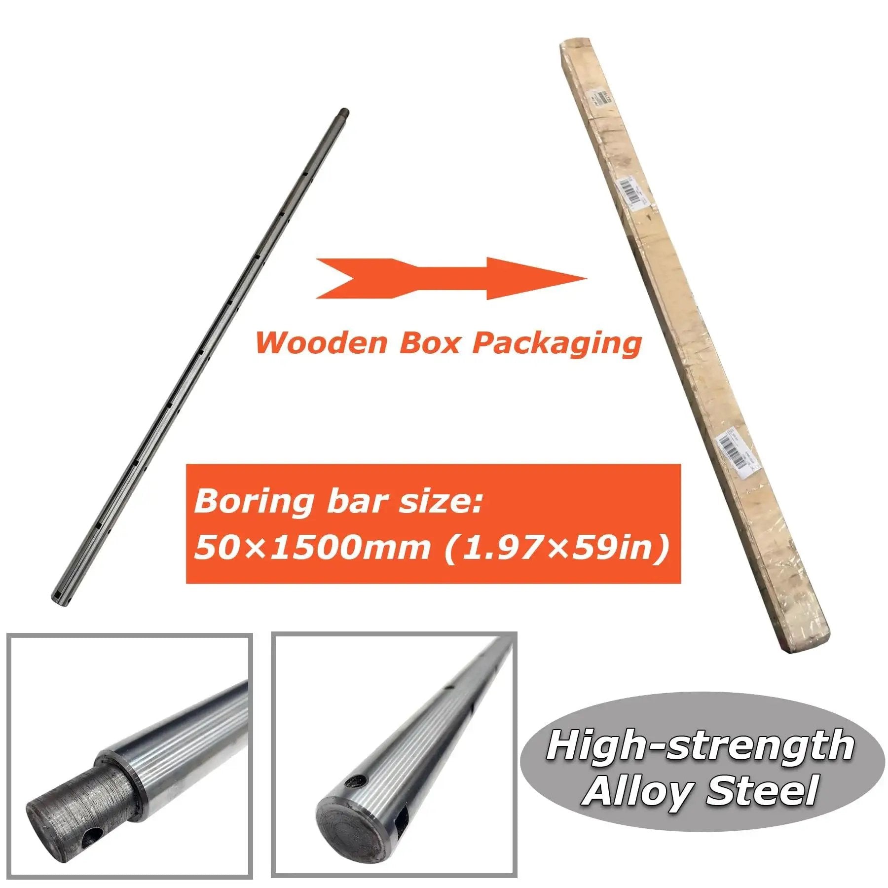 High-strength alloy steel boring bar for INTSUPERMAI Portable Line Boring Machine 110V Hole Drilling Connecting Rod Boring Machine XDT50.