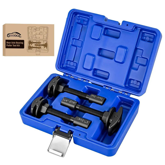 Rear Axle Bearing Puller Set With Three Sizes 1 Inch To 1-7/8 Inch, 1-5/16 Inch To 2-3/8 Inch, And 1-3/8 Inch To 2-7/8 Inch in blue case
