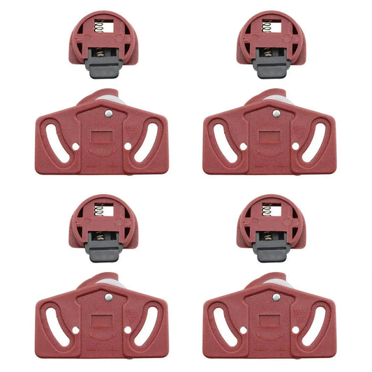 Four Pair Wardrobe Sliding Door Roller Kit With Pulleys And Circuit Board Hardware Brown, Durable Plastic Construction