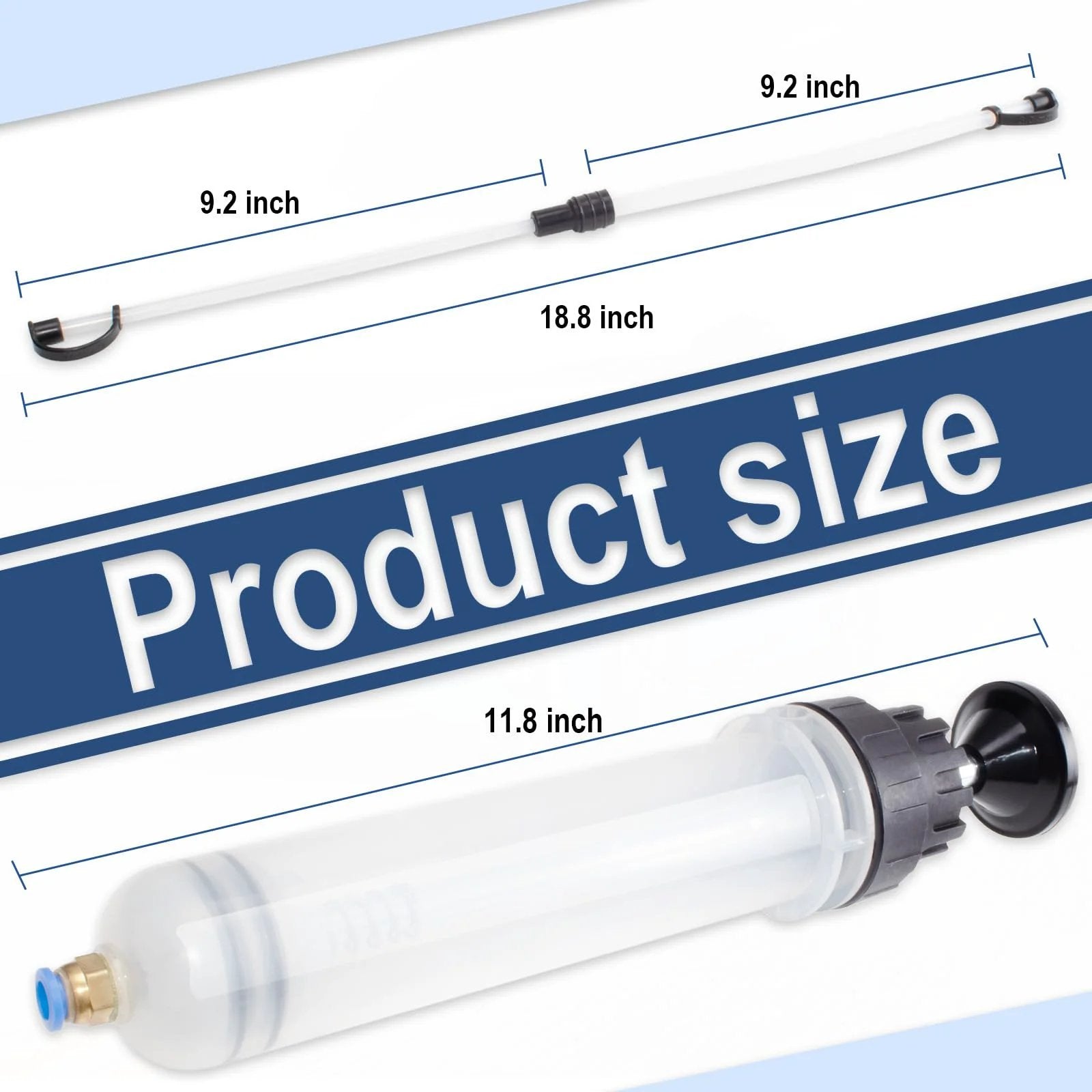 DIY Ready 200cc Fluid Extractor Kit For Quick Oil Changes, Oil Extractor Pump With Two 9.2 Inch Extension Tubes shown in product image