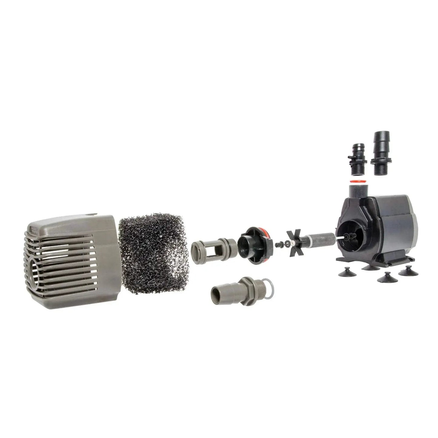 Parts of Heavy Duty 1000 GPH Submersible Water Pump For Ponds Fountains And Hydroponics, 92 Watt Inline Or Submersible, UL Listed