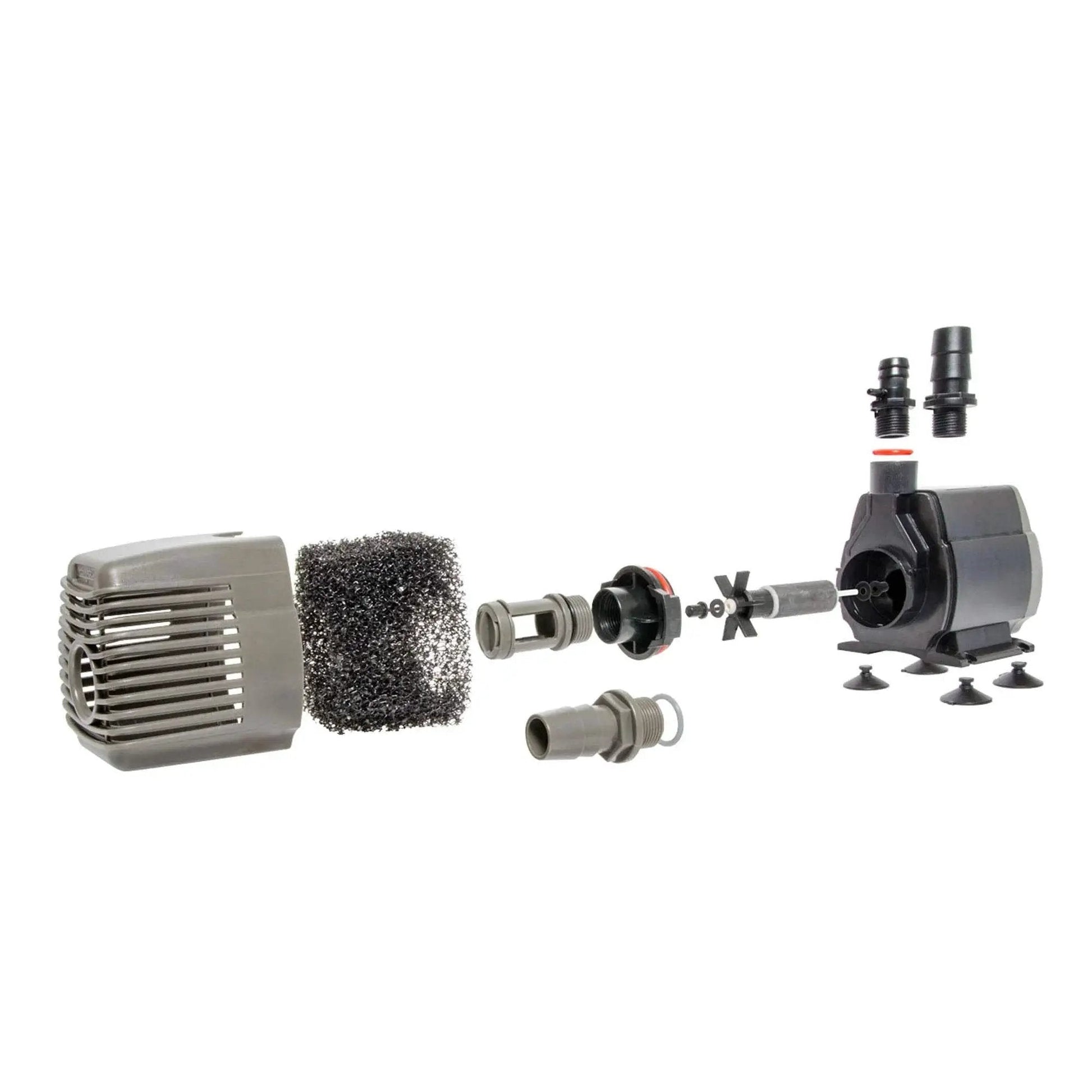 Parts of Heavy Duty 1000 GPH Submersible Water Pump For Ponds Fountains And Hydroponics, 92 Watt Inline Or Submersible, UL Listed