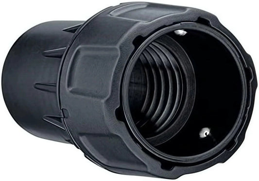 Close-up of Universal No Fuss Quick Connector For Dust Extractors And Vacuum Hoses By DeWalt DWV9000 Fits 1-1/4 Inch Tools And Shrouds