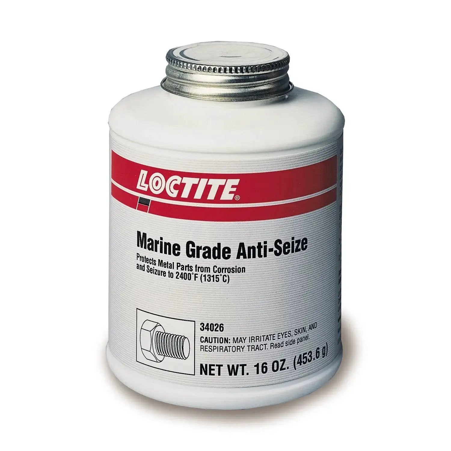 Loctite marine grade anti-seize lubricant for bolts nuts studs pipe joints shafts and bushings, 16 oz jar