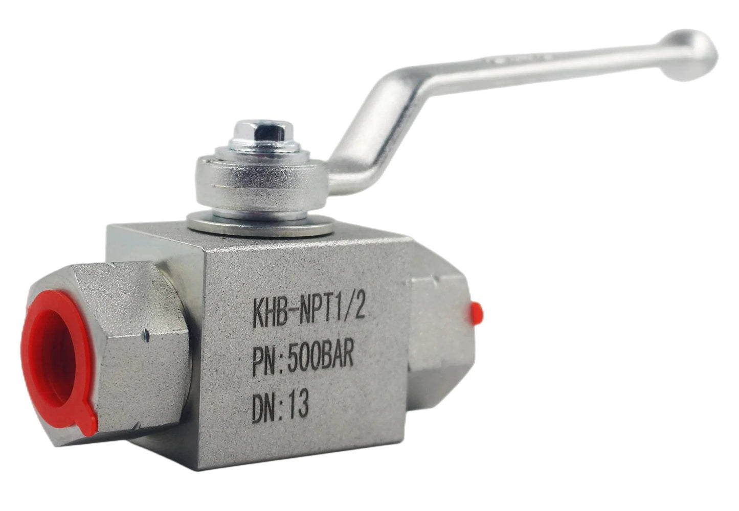 High Pressure Hydraulic Ball Valve KHB Half Inch NPT Two Way Shut Off Hydraulic Valve Carbon Steel Chrome Plated 7250 PSI Rated