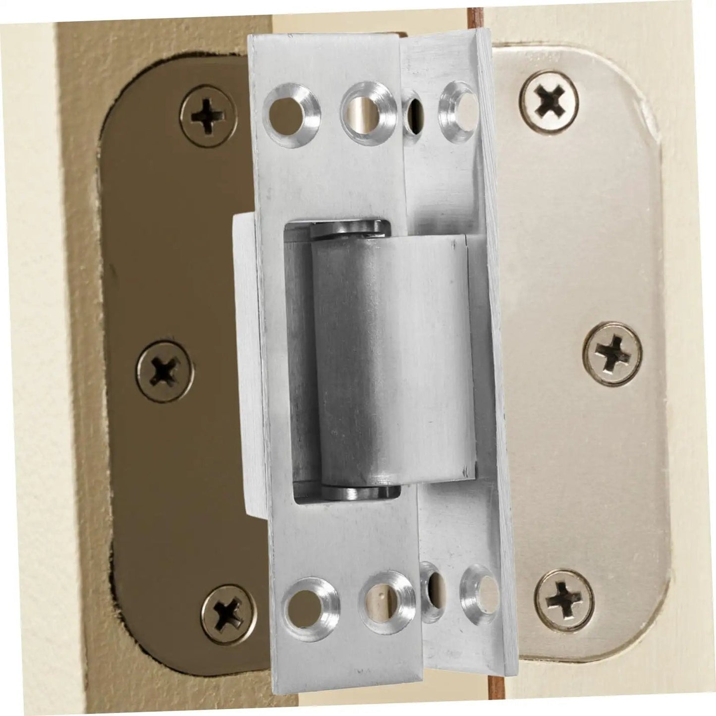 Sturdy Invisible Hinge For Secret Door And Hidden Cabinet Heavy Duty Metal Barn Door Hinge For Residential And Commercial Use Replacement Hinges High Load Bearing Yardenfun installed view