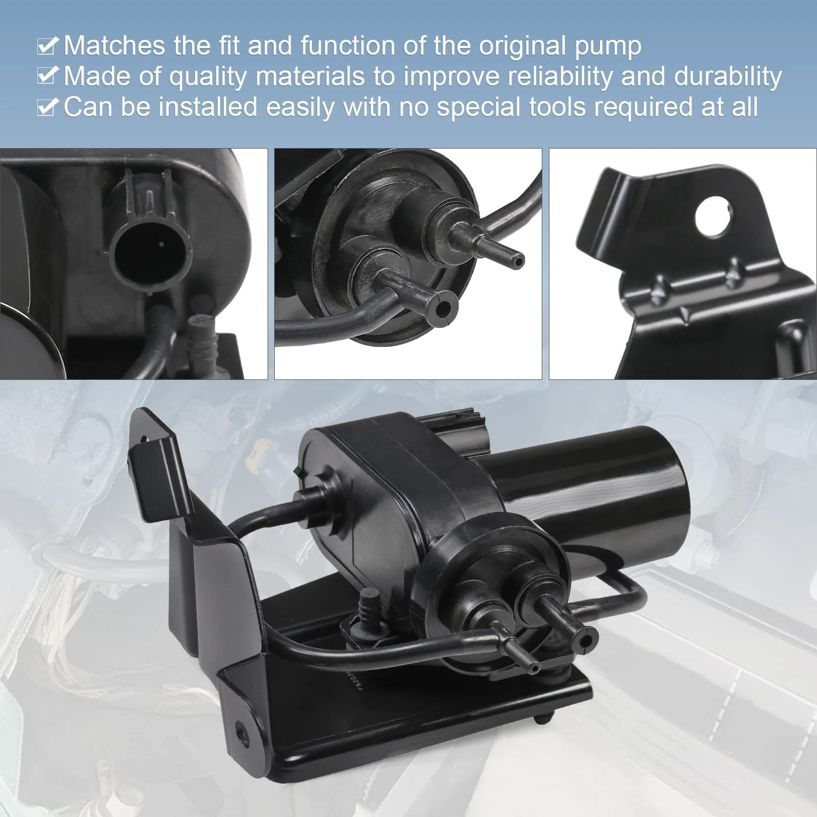 Electric Vacuum Pump For Ford F Series Super Duty Trucks And Dodge Ram Heavy Duty Vans Replacement Part for more models side view