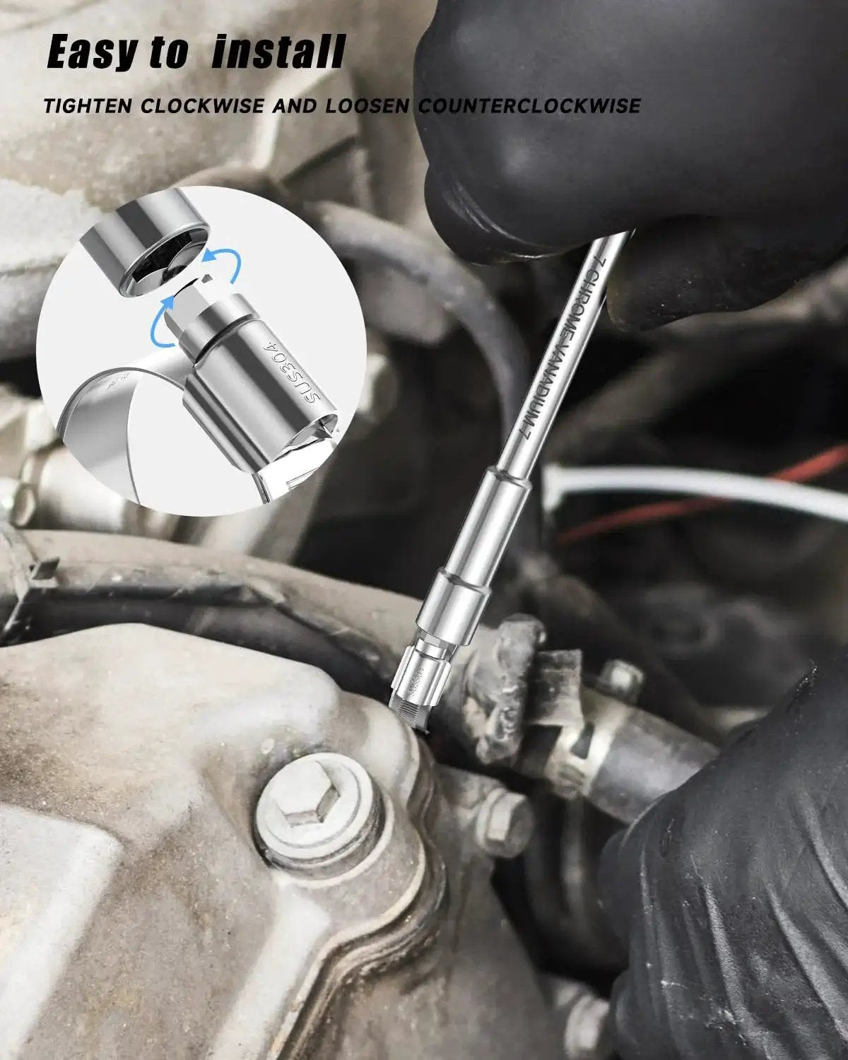 Heavy Duty 120Pc Hose Clamp Set With 304 Stainless Steel Worm Gear Drive Clamps used in automotive installation