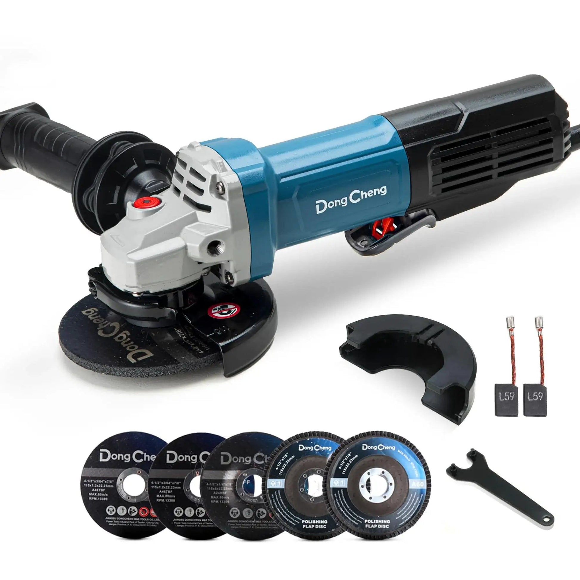Beast Power 9.2 Amp Corded Angle Grinder 4 And A Half Inch 11800 RPM With Tool Free Guard Paddle Switch Lightweight Shockproof Handle
