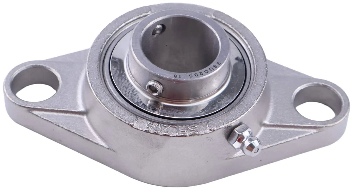 1 Inch Bore Two Bolt Flange Bearing For 1 Inch Shafts SUCFL205-16 UCFL205-16 MUCFL205-16, metallic two-bolt mount
