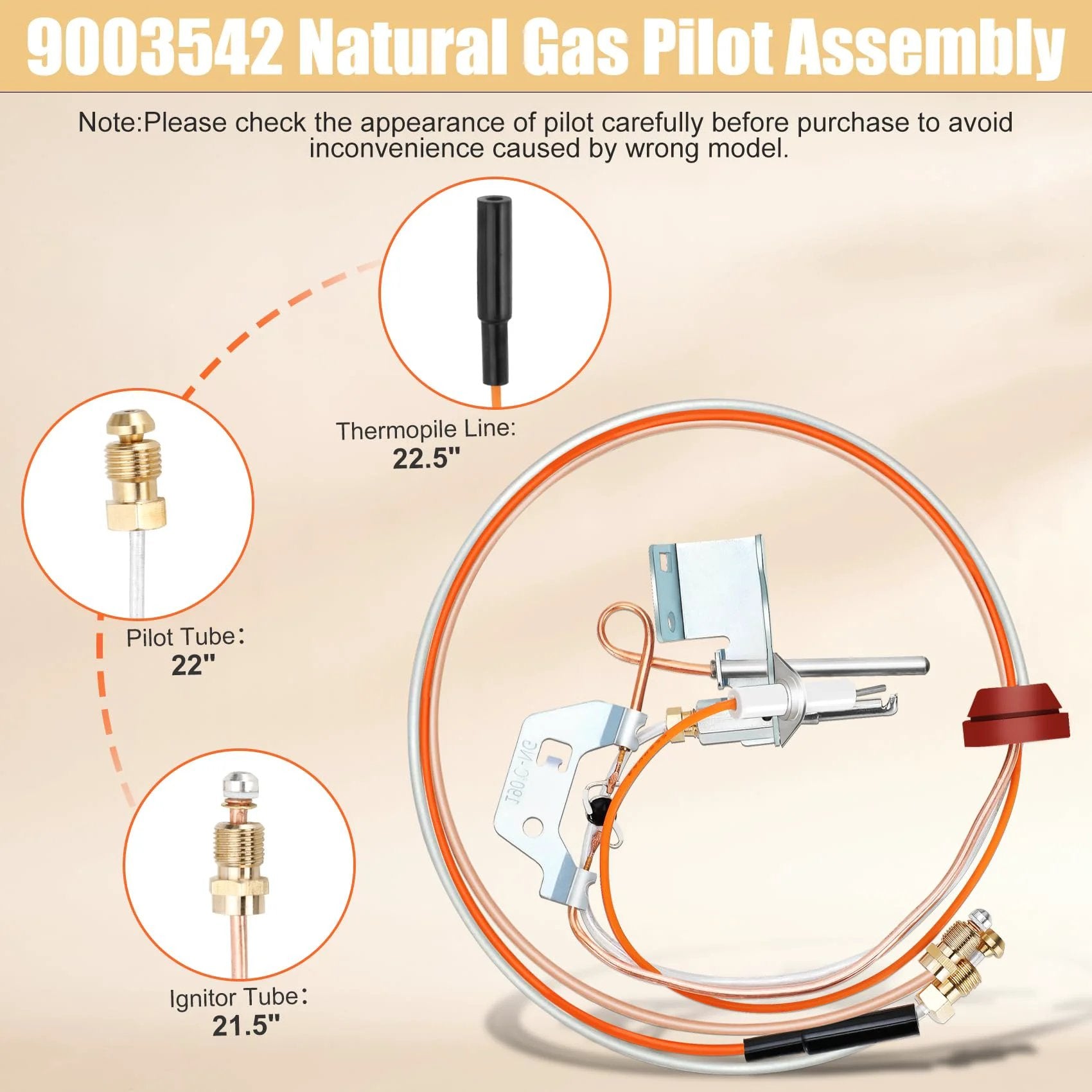 Easy Install Natural Gas Pilot Assembly Replacement For Reliance A O Smith Kenmore And State GS And GSX Water Heaters 9003542