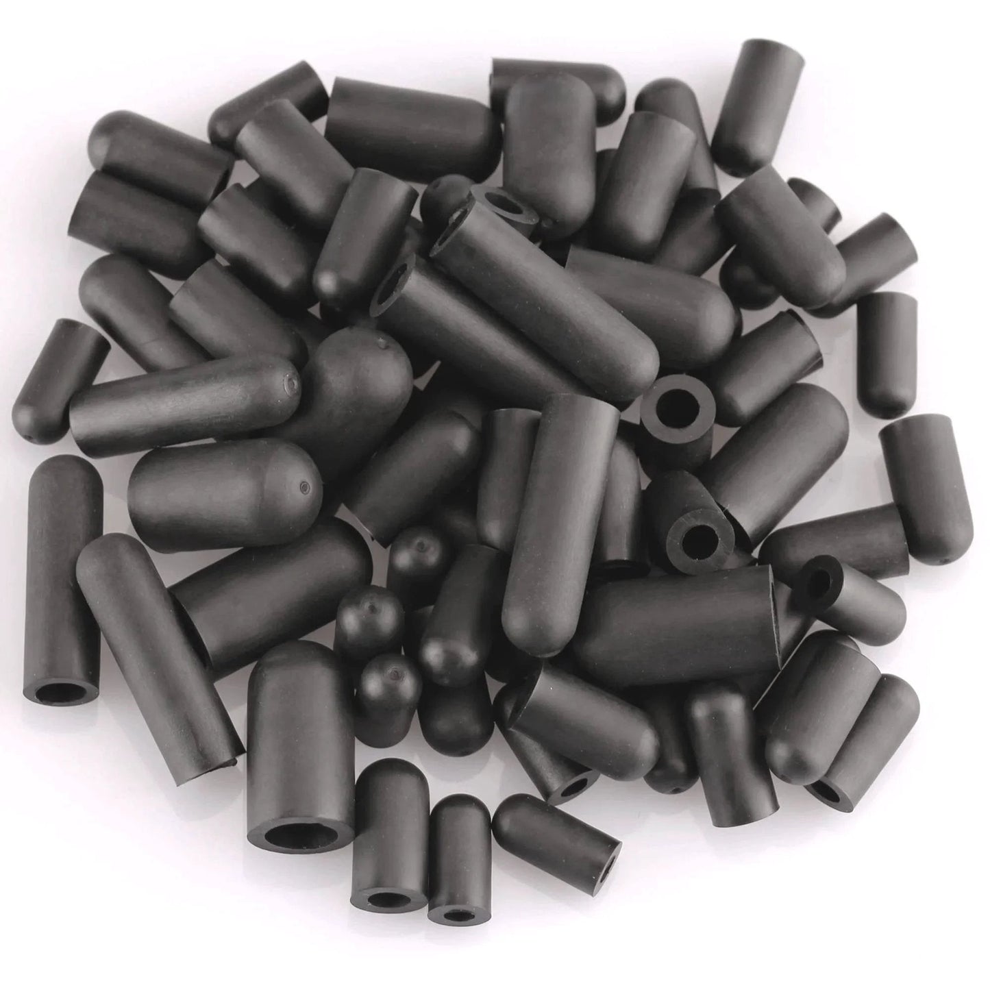Vacuum Hose Caps Set With 80 Pieces, Six Size Assortment In Black Rubber For Automotive Vacuum Lines, Carburetor Plugs