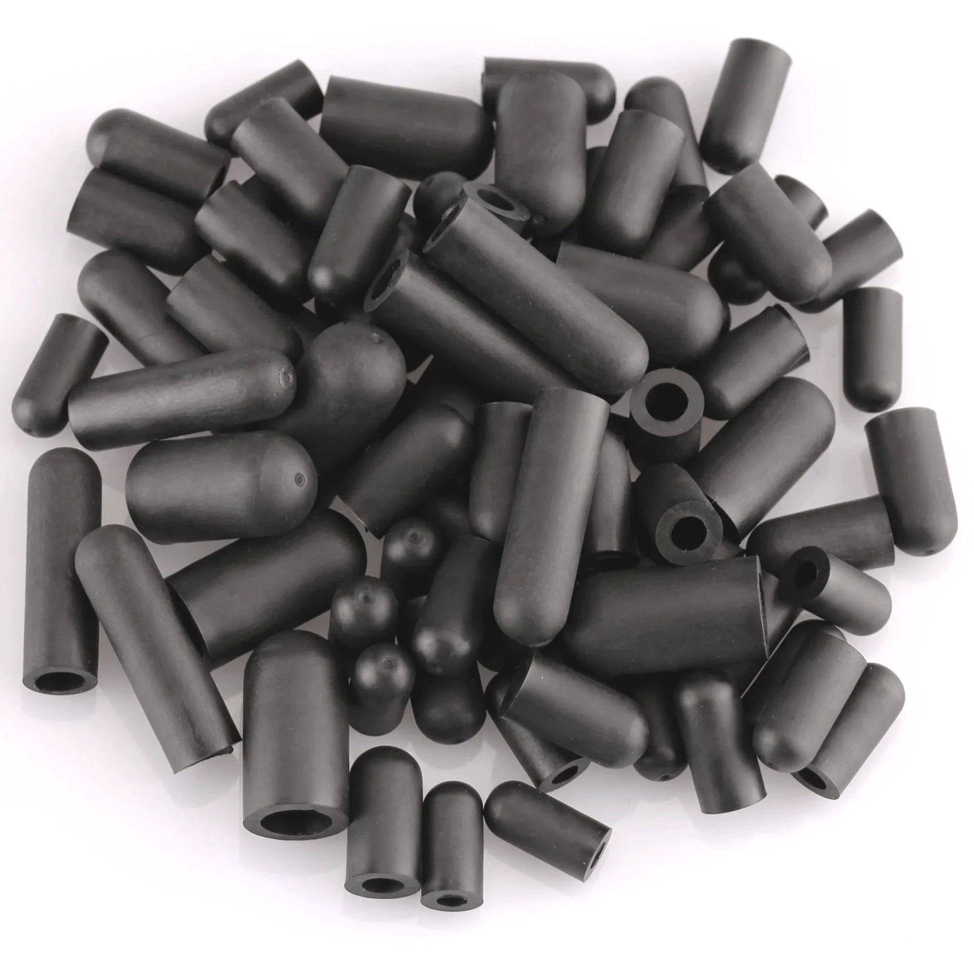 Vacuum Hose Caps Set With 80 Pieces, Six Size Assortment In Black Rubber For Automotive Vacuum Lines, Carburetor Plugs
