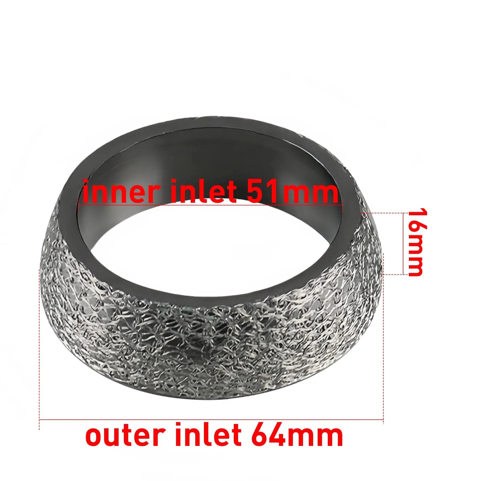Exhaust Donut Gasket Graphite 2.0 Inch For Universal Cars High Temperature Resistant And Leak Proof Seal Header Manifold Downpipe Gasket 51mm Inner Diameter
