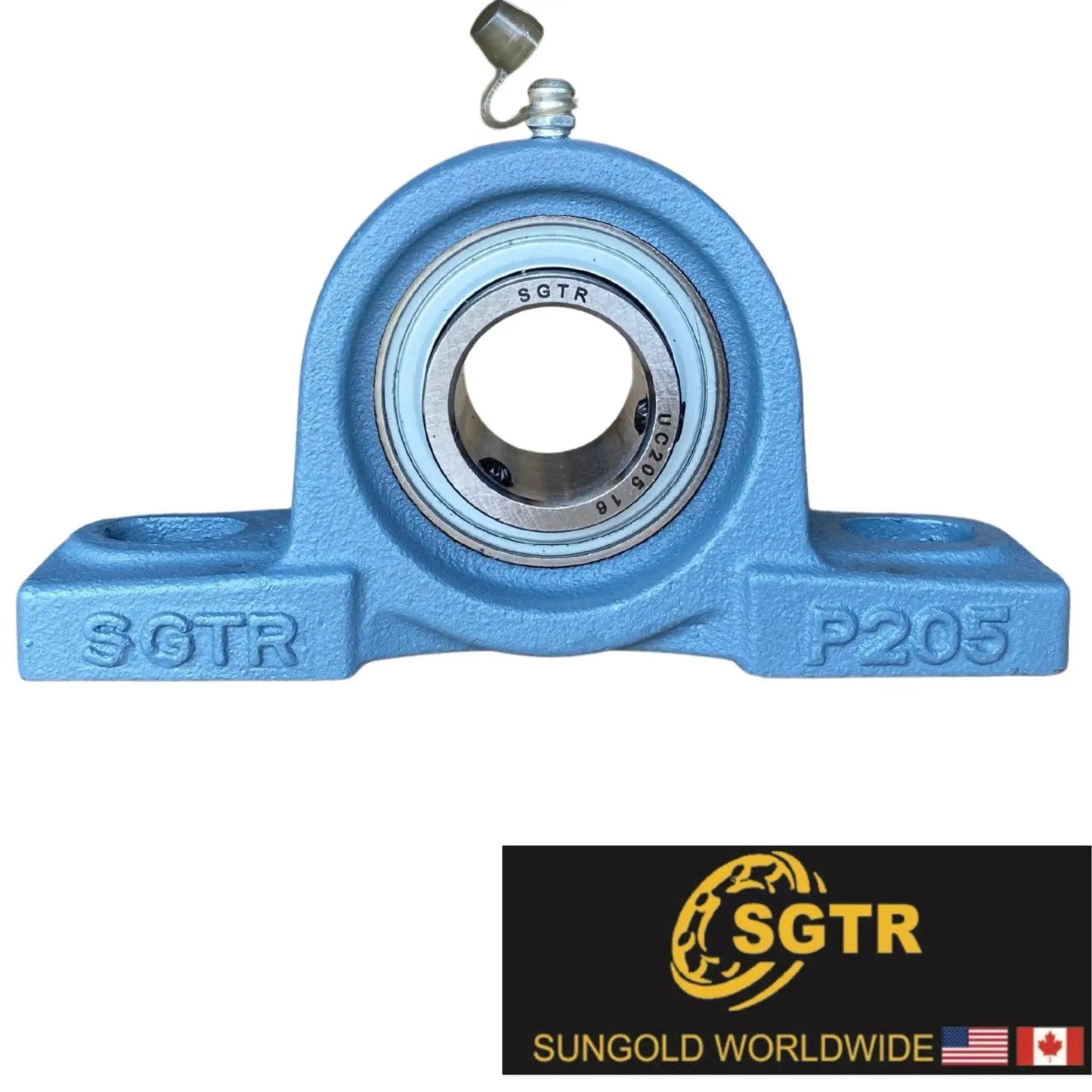 Heavy Duty UCP20516 Pillow Block Bearing 1 Inch Bore Self Alignment Industrial Grade 2 Pack with Super Protective Seal visible