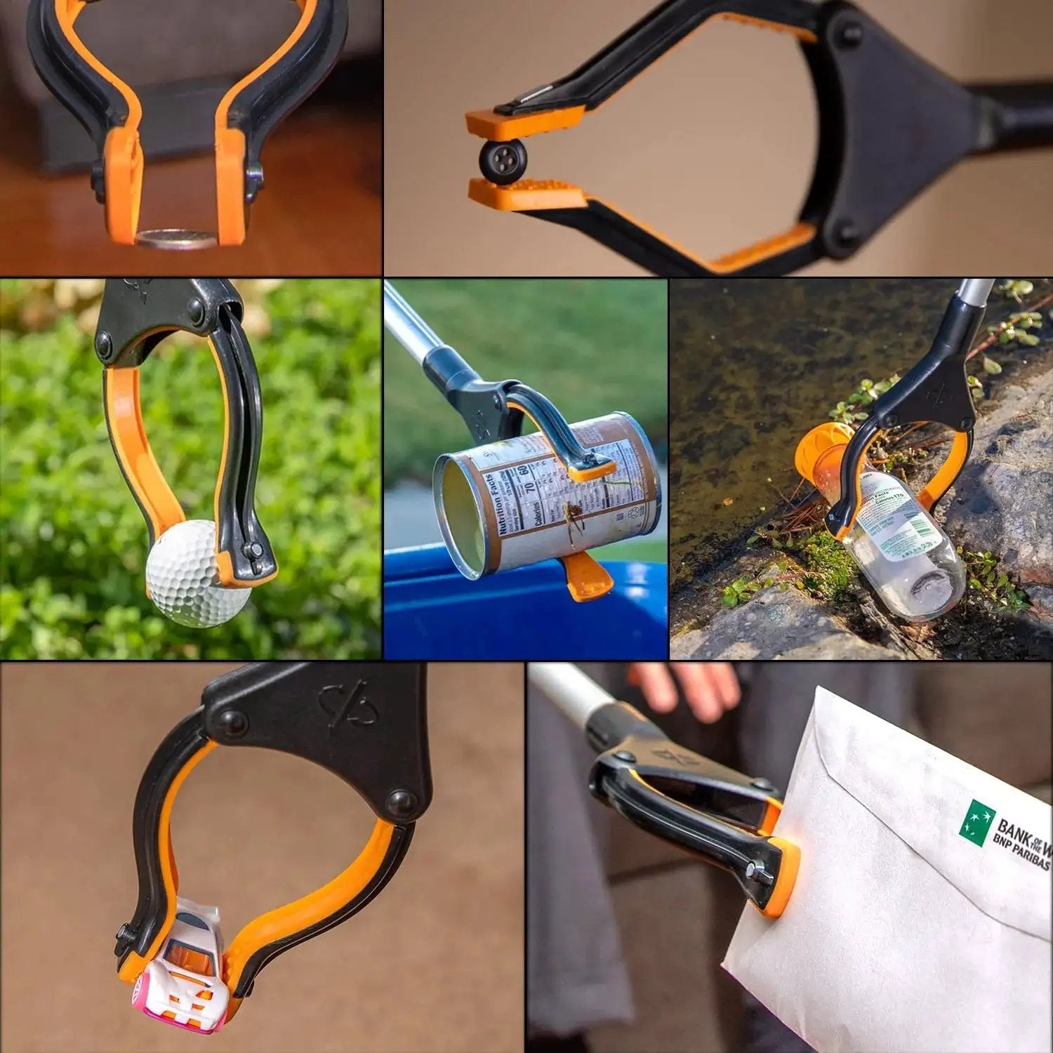 Foldable 43 Inch Grabber Reacher Tool For Seniors And Elderly With Magnetic Tip And Heavy Duty Claw Grabber Pickup For Trash