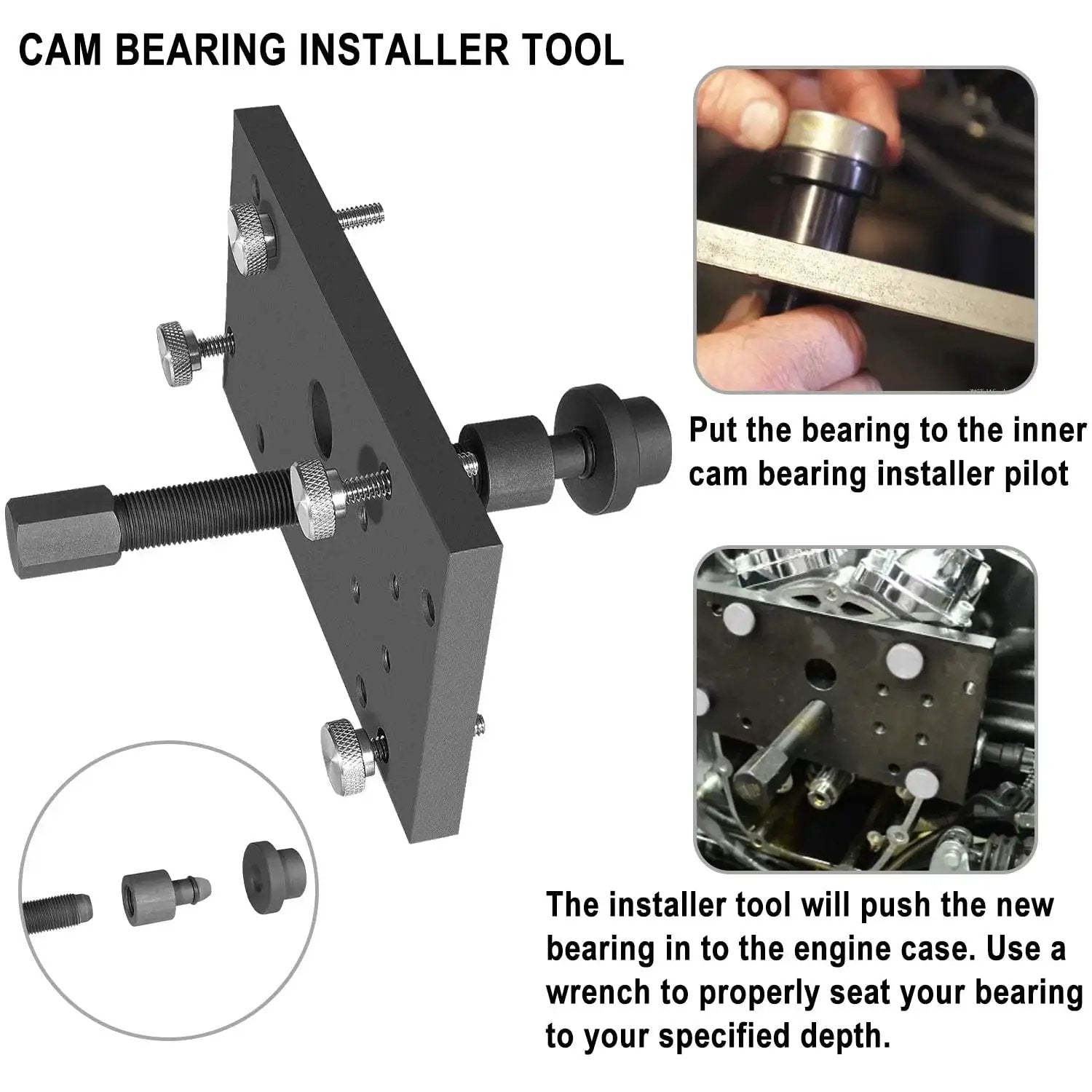M8 Cam Inner Camshaft Needle Bearing Installer Tool Kit and Remover for 2017 and Up Milwaukee Eight Engine