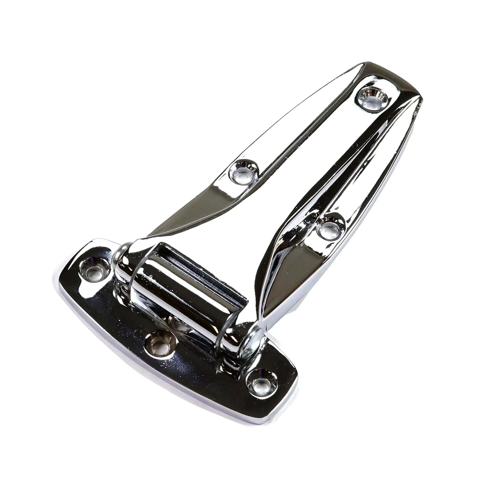 Chrome Flush Mount Door Hinge Heavy Duty All Metal Construction Reversible Left Or Right Hand For Trailer Truck 5 7 16 Inch