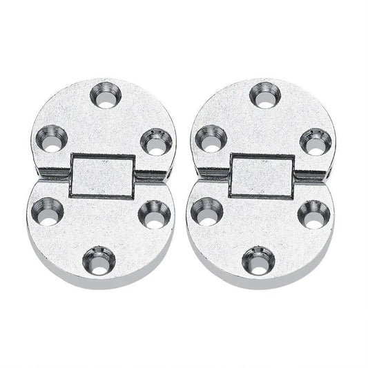 2 Pack Zinc Alloy Flap Hinges For Self Supporting Folding Tables Oval Hardware 10 Kg Max Load Silver Finish Durable Heavy Duty Table Hinges