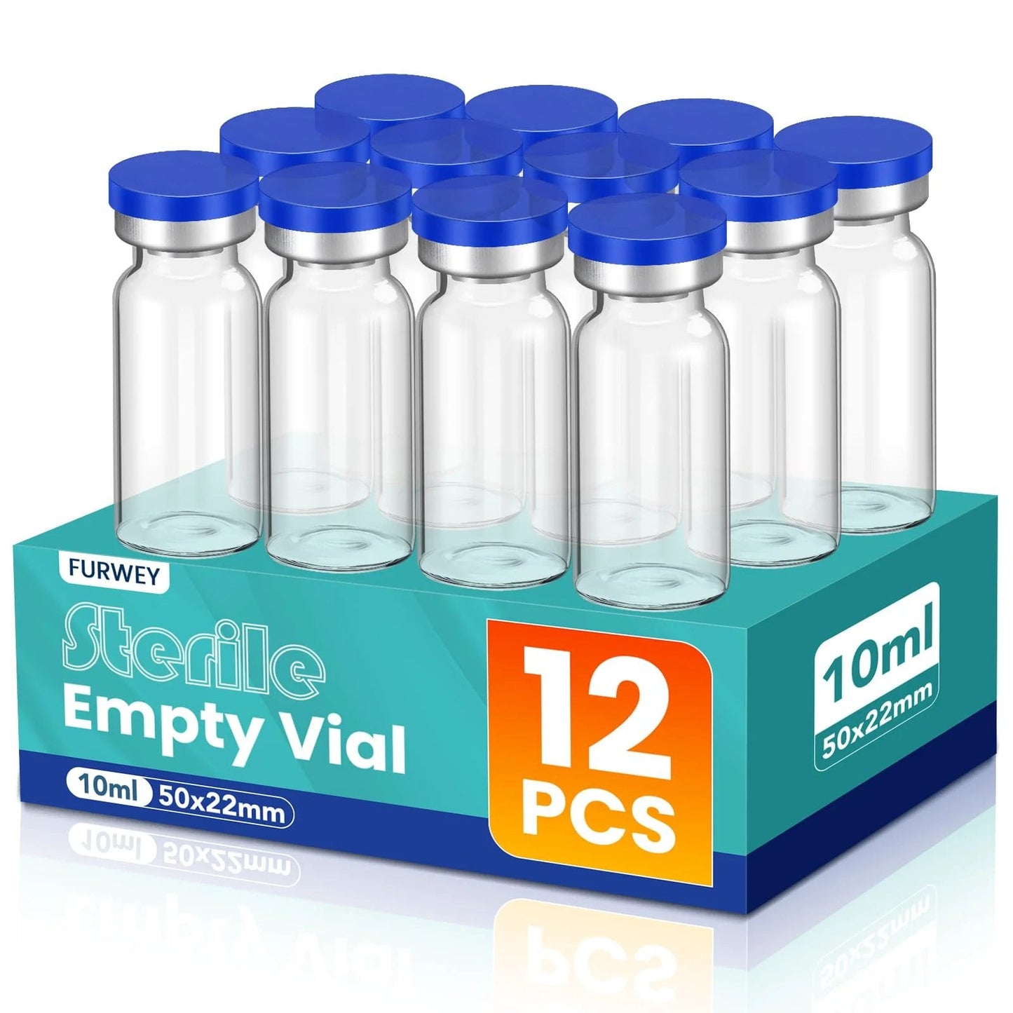 10mL Sterile Glass Vials With Self Healing Injection Ports And Sealing Caps Pack Of 12 Individually Packaged For Safe Medical Injections Lab Sample Storage Contamination Resistant Fully Sealed Reusable Transport Ready