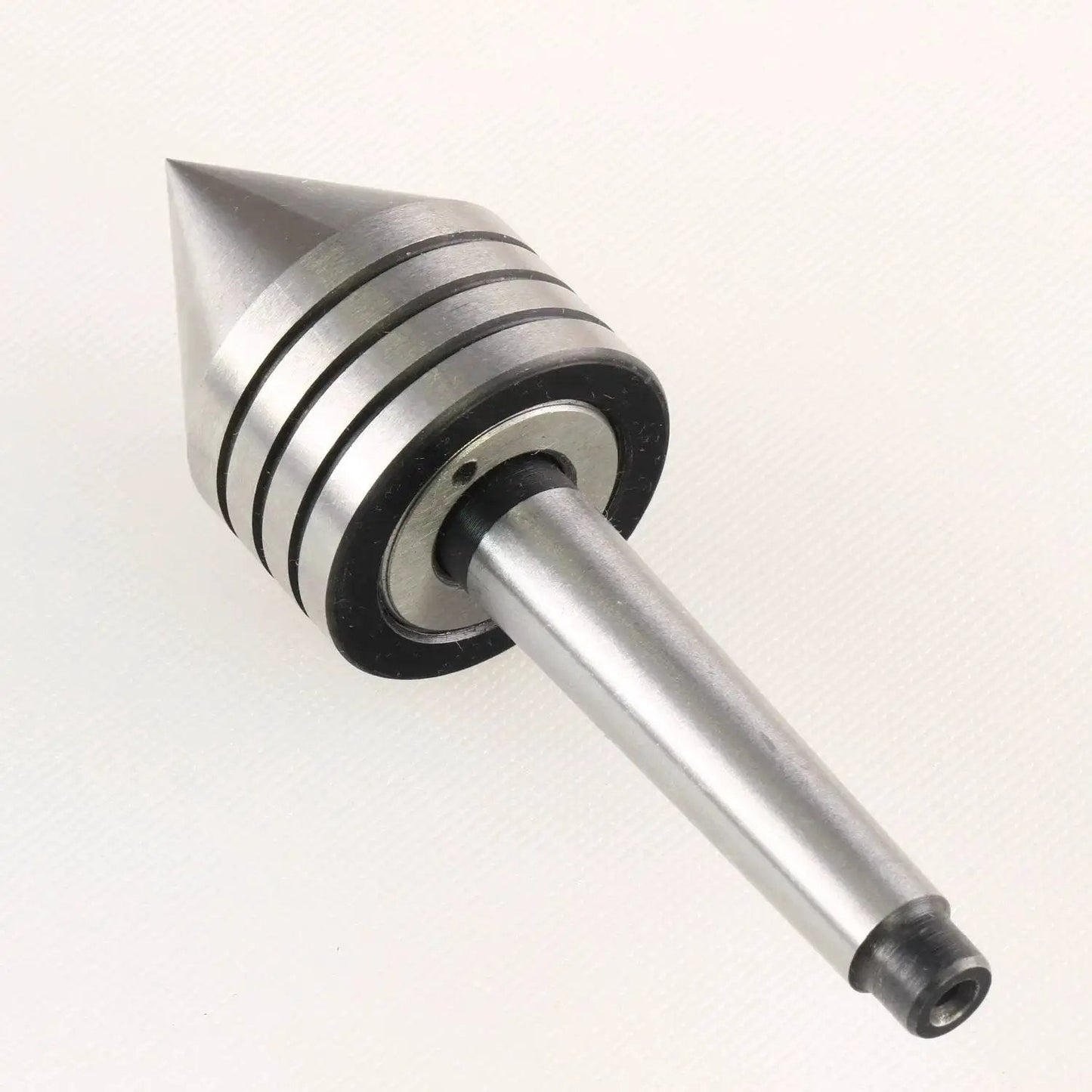 Revolving Live Tailstock Center With 60 Degree Point For Wood Lathe, 1MT Tailstock Mount, steel with internal roller bearings