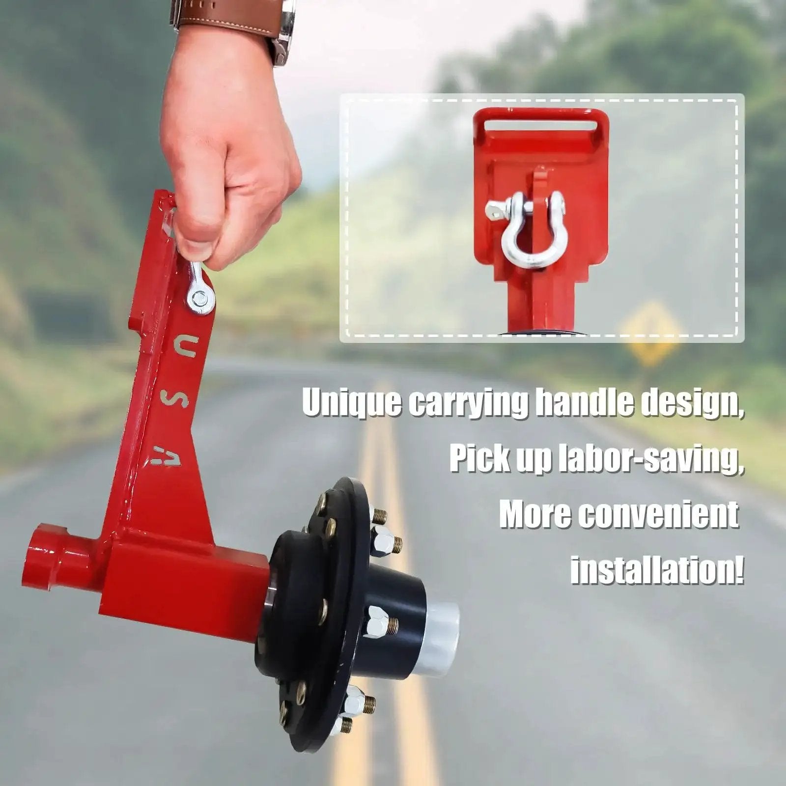 Two Pack Shipping Container Wheels With Eight Lug Configuration And Axle Ratchet Tie Down System for moving empty containers