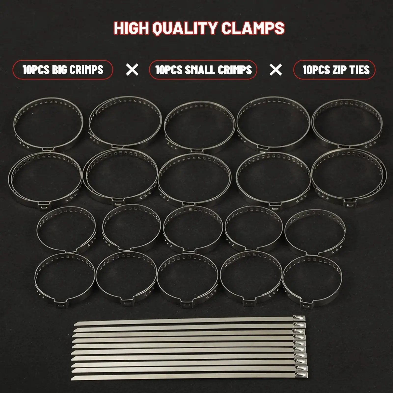 All In One Pro Grade CV Joint Boot Clamp Pliers Kit with 31 piece stainless steel clamp bands and zip ties for cars and auto repair
