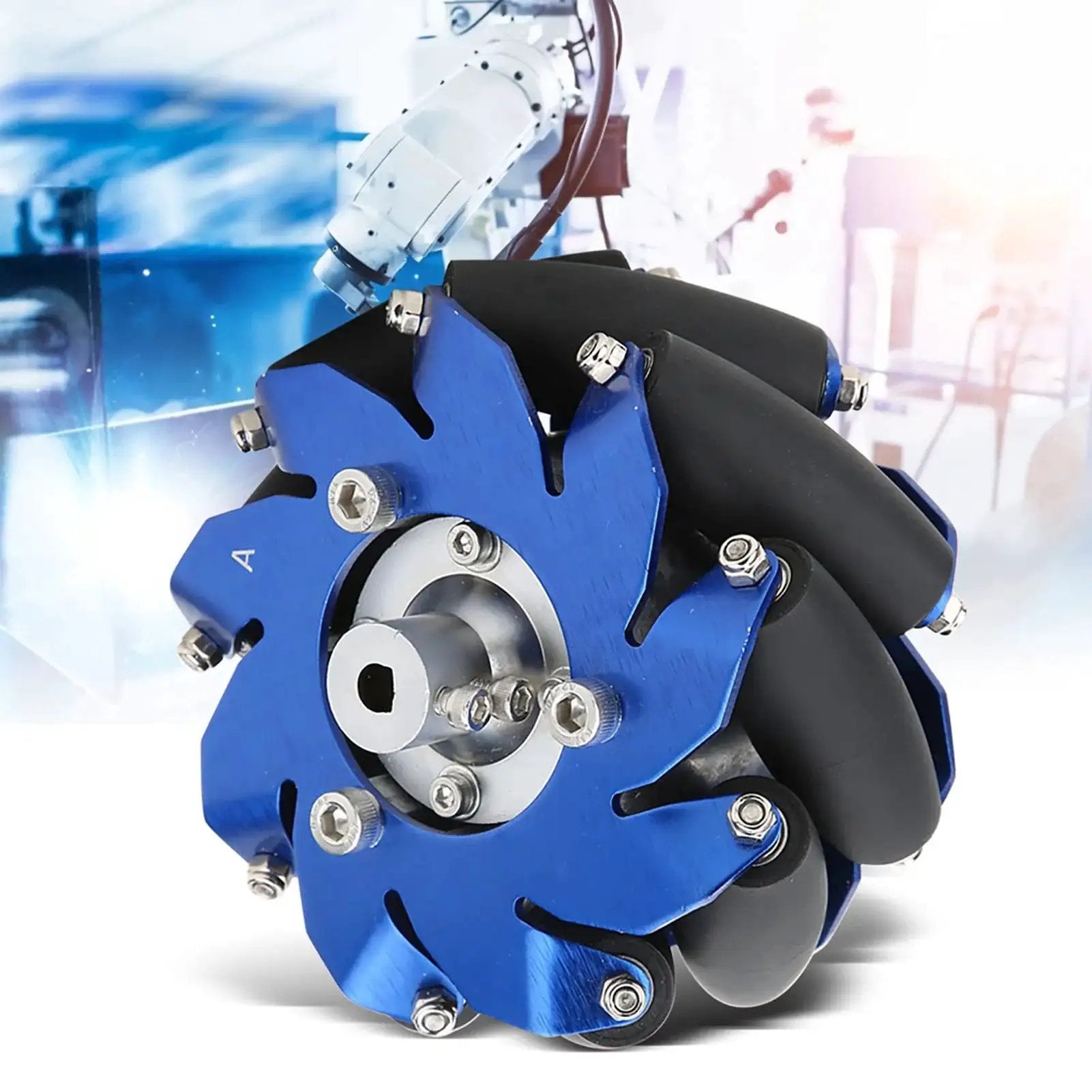Right Mecanum Wheel With 4 Inch Aluminum TPU Rubber Roller For Industrial Robotics Applications And Heavy Duty Tasks by MUNEFE