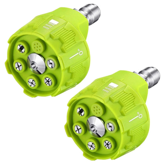 2 Pack Six In One Pressure Washer Nozzles With Quarter Inch Quick Changeover And Adjustable Plug Connect Up To 4000 PSI Six Spray Patterns For Cars Decks Siding Concrete And A Must Have Heavy Duty Outdoor Cleaning Gear