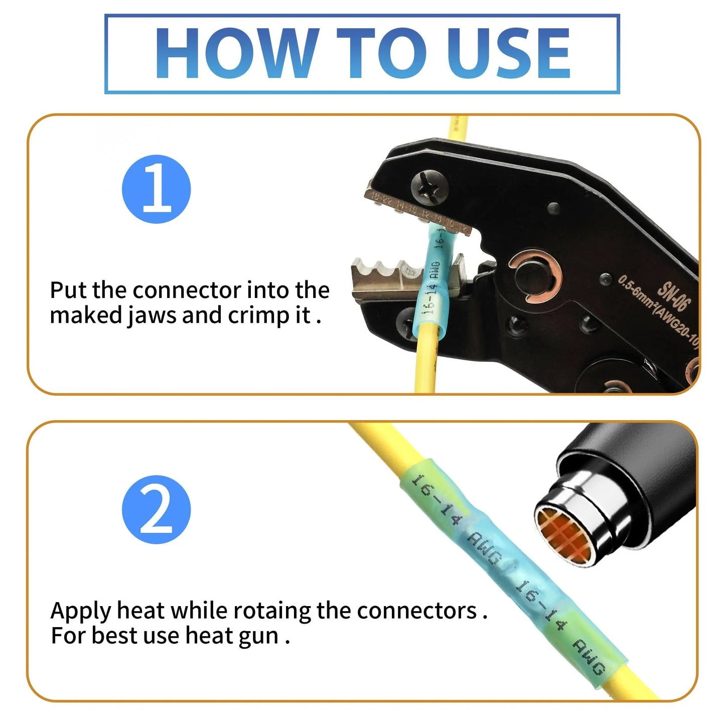 Waterproof Heat Shrink Butt Connectors For Marine And Automotive Wiring 80 Pcs Durable Wire Splice Crimps how-to-use guide