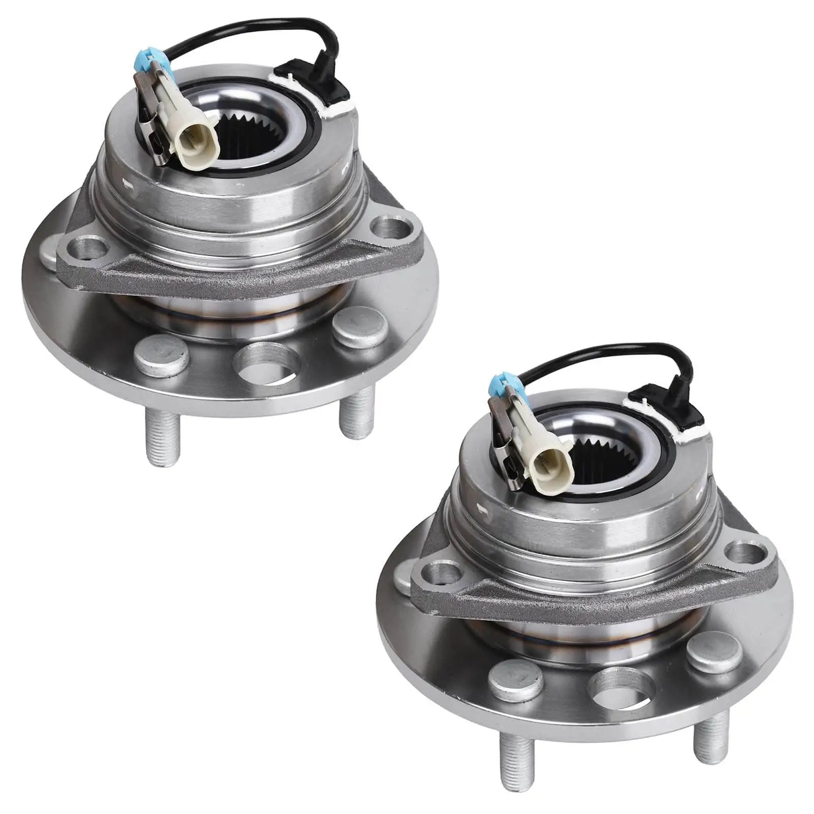 2PCS Front Left/Right Wheel Hub & Bearing Assembly 513087 for 1991 to 1999 GM Vehicles with ABS, Direct-Fit Replacement