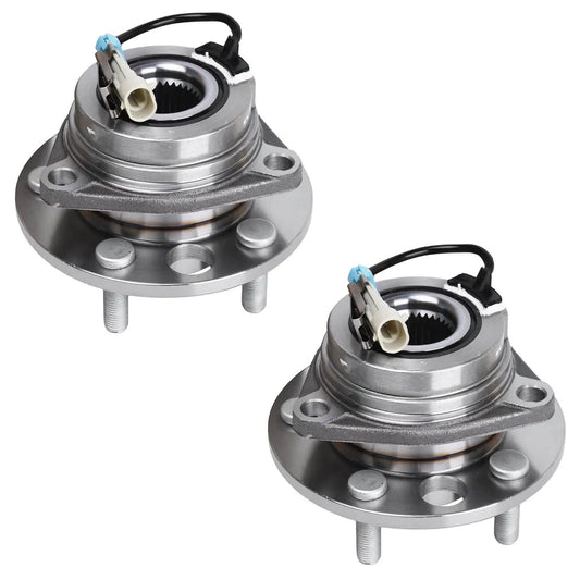 2PCS Front Left/Right Wheel Hub & Bearing Assembly 513087 for 1991 to 1999 GM Vehicles with ABS, Direct-Fit Replacement