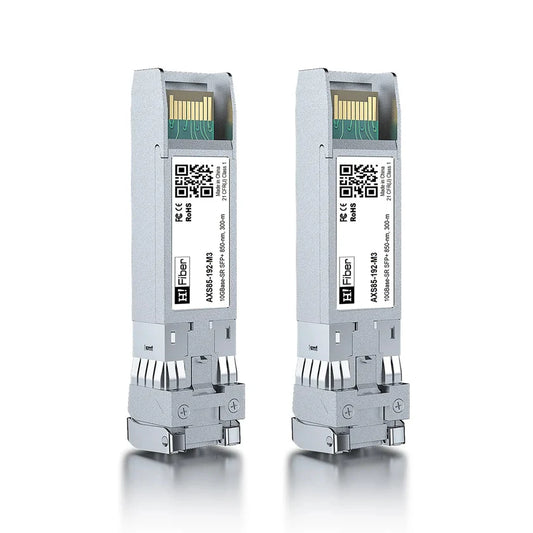 10GBase SR Multimode Fiber SFP Plus Transceiver For 10 Gigabit Ethernet 850nm MMF Duplex LC Supports OM3 OM4 Up To 300m 2 Pack Compatible With Cisco Meraki Ubiquiti Mikrotik Netgear And More