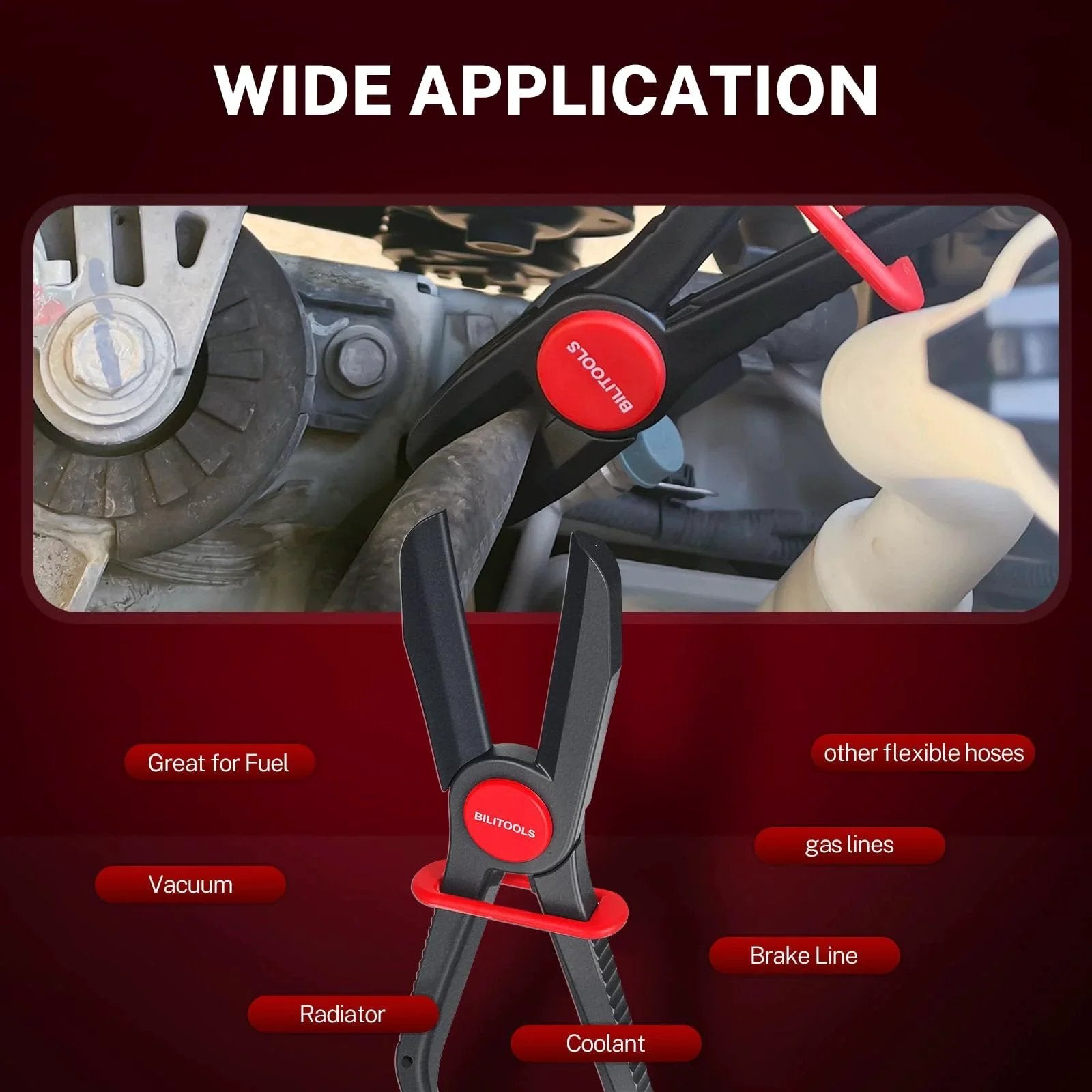 Hose Pinch Off Pliers Set Straight 5.9 To 10 Inches Clamp Pliers For Flexible Fuel Lines Radiator Coolant Brake Hoses And Vacuum Lines Plastic Construction Not For Rigid Or High Pressure Lines