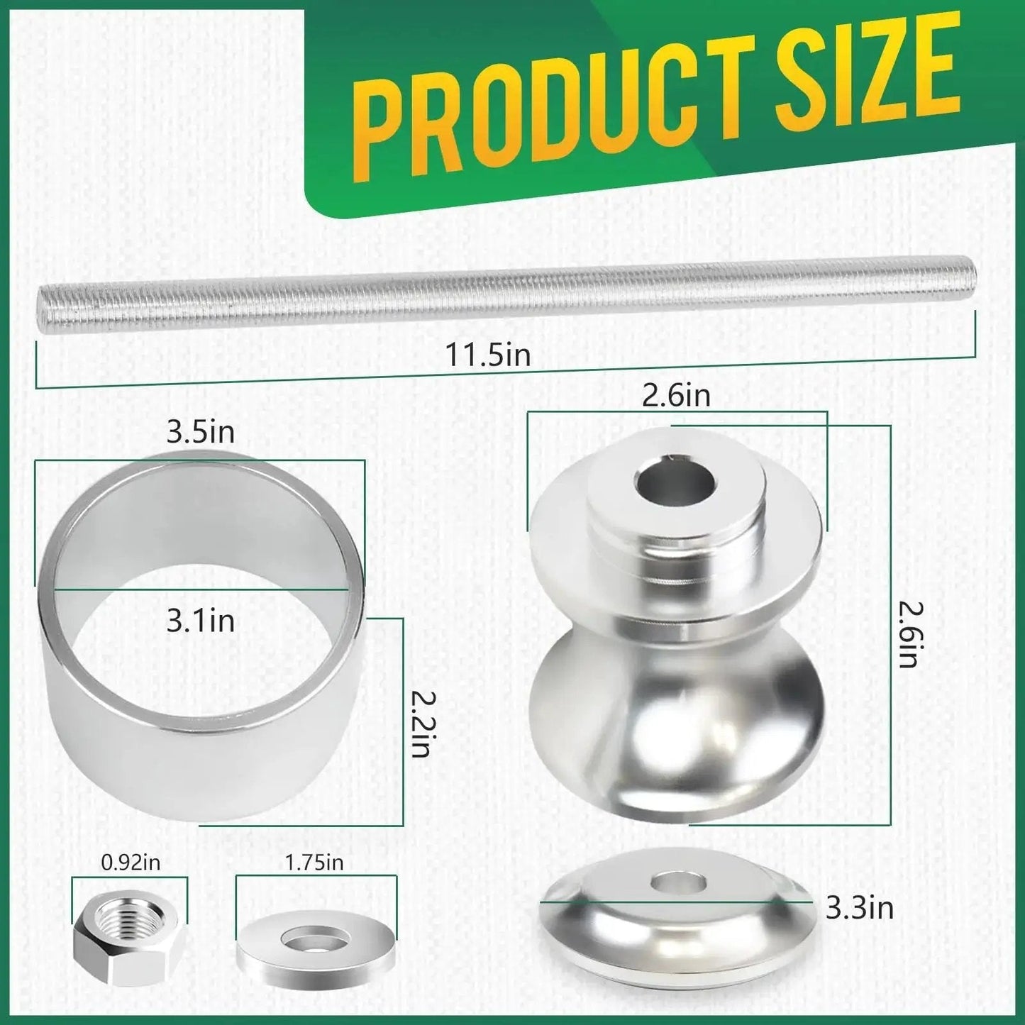 Product size details of Wheel Bearing Removal Tool for Polaris RZR Ranger General and Sportsman Vehicles with 40 mm and 44 mm bearings