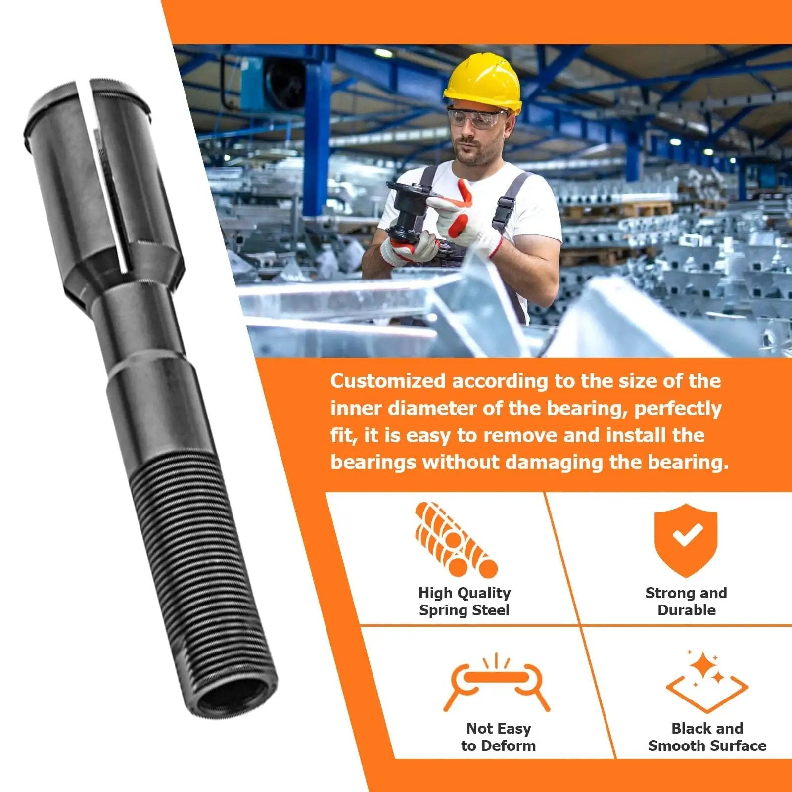 Inner Cam Bearing Installer and Puller for Harley Twin Cam Engines 1999-2017 shown in factory setting