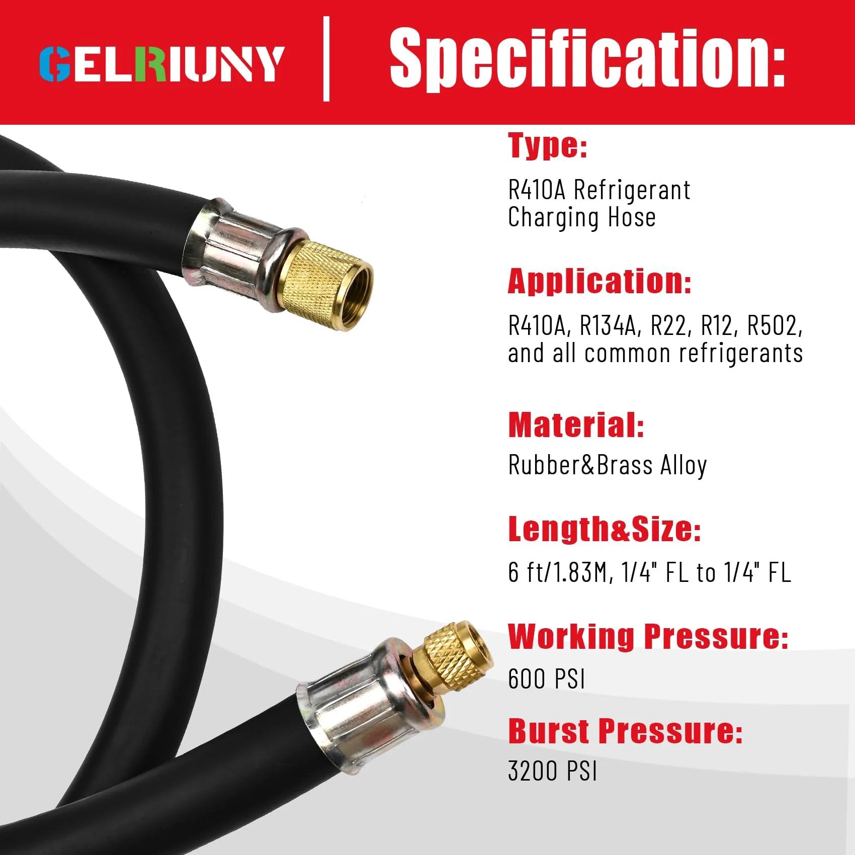 Upgrade Half Inch HVAC Vacuum Hose With High Flow Vacuum Certified Refrigerant Hose And Half Inch To Quarter Inch Flare Fittings