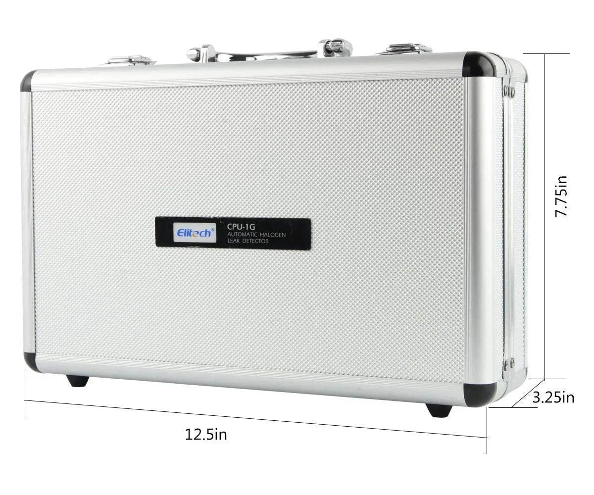 Silver carrying case for Pro Grade HVAC Leak Detector And Halogen Gas Sniffer For Refrigerants R22 R410A R134A R11 R404A CPU 1G Elitech