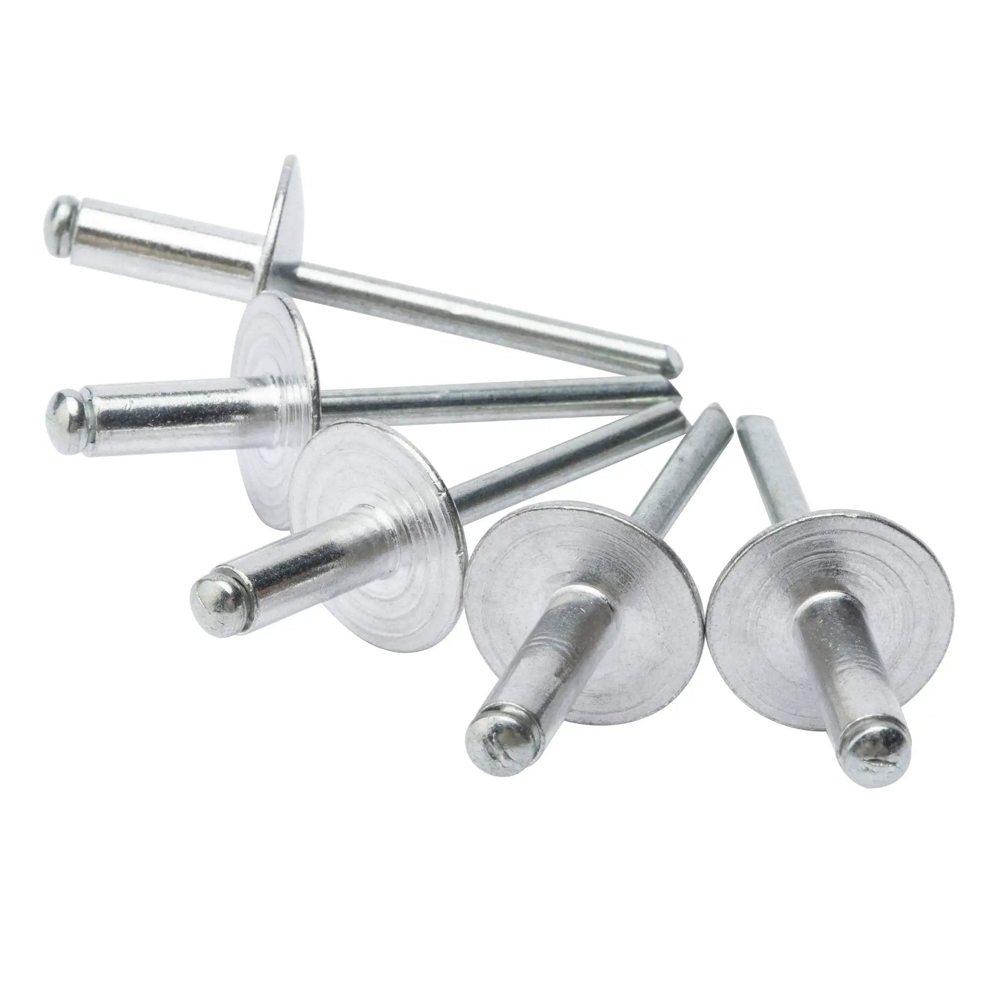 Heavy Duty Aluminum Blind Rivets Set for Metalworking and DIY Projects, 50 Pieces, 3 16 By 5 8 Inch Large Flange, 4.8 By 16mm Pop Rivets, Silver ISPINNER