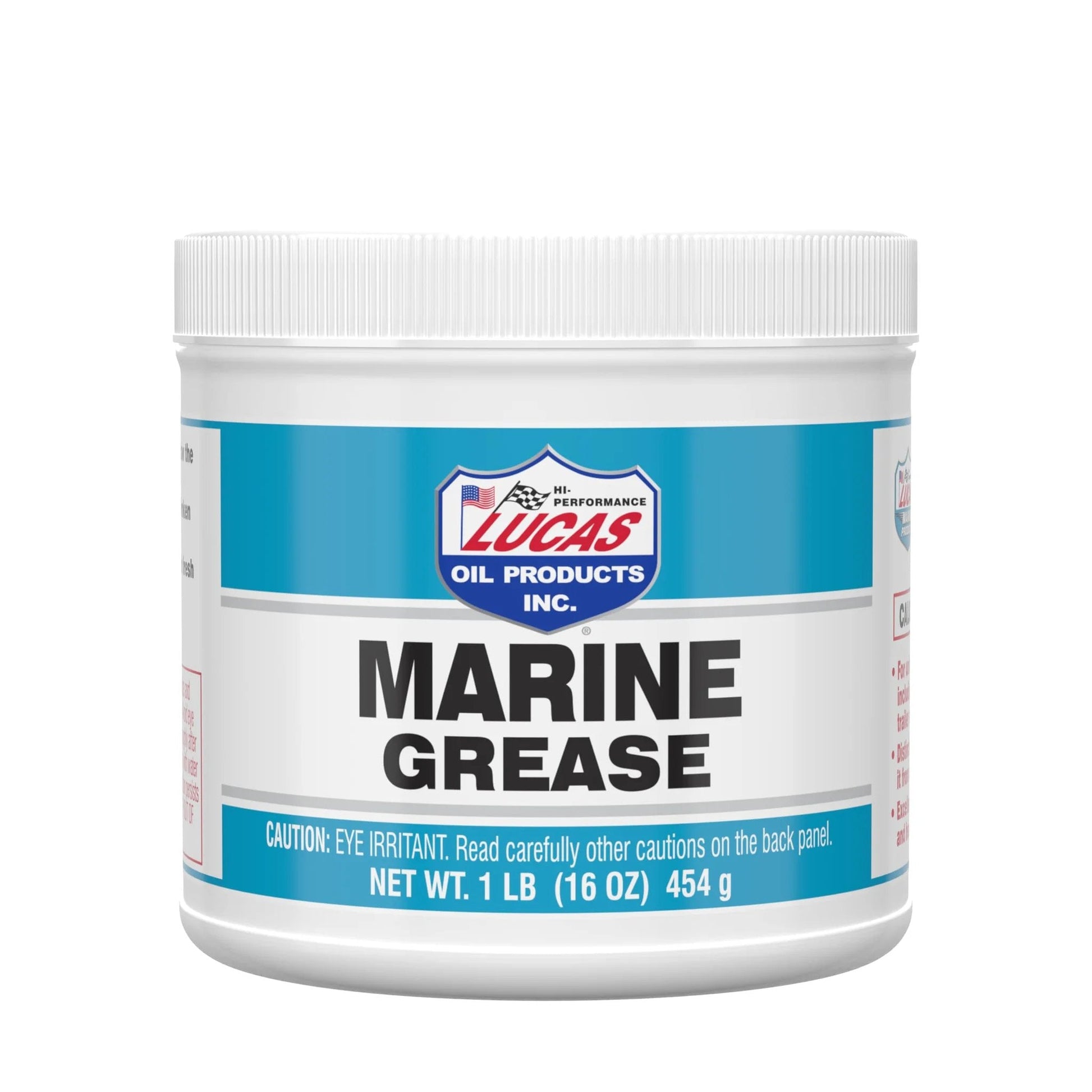 Universal Marine Grease For Trailers And Outboards With Extreme Pressure, High Temperature Stability, And Sticky Adhesive Formula That Stays Put, 1 Pound Tub, Timken Ok Load 65, 570 Degree F Drop Point, Lucas Oil 11148 in a 1-pound tub