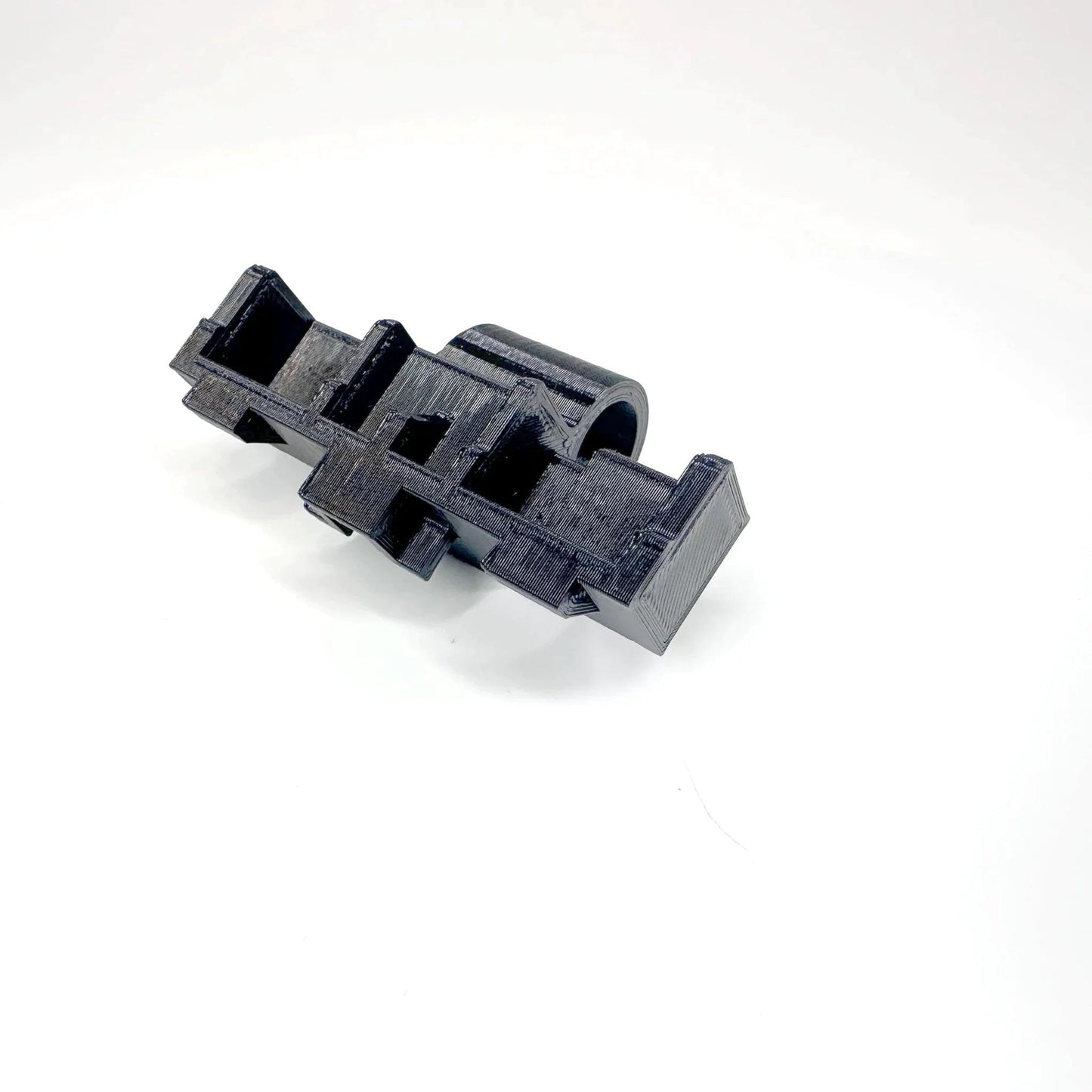 2 Pack Replacement Hinges For Keter Factor Apex Garden Storage Unit Part DX463, black 3D printed PETG hinge, side view