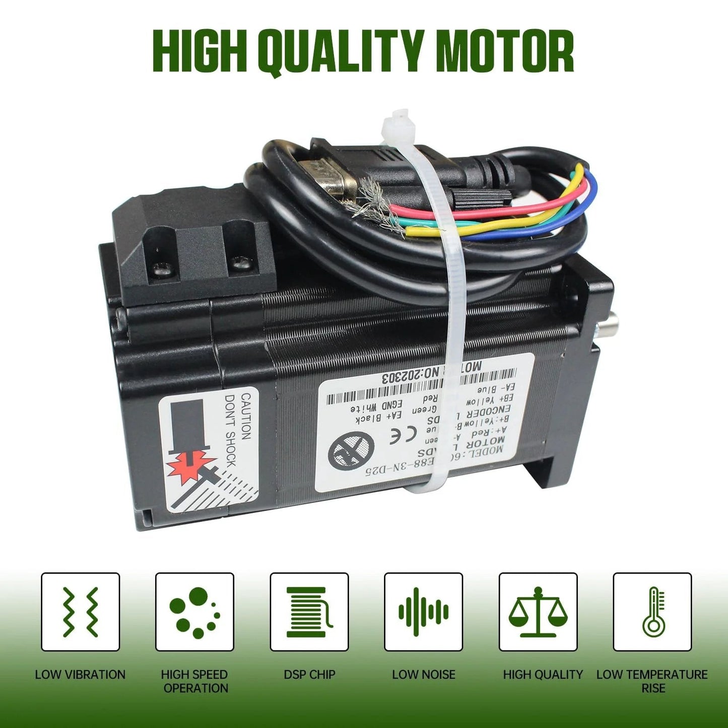Closed Loop Nema 24 Stepper Motor Kit With 3 Nm Torque And 2HSS60 Hybrid Driver For CNC Router Engraving And Milling Machines