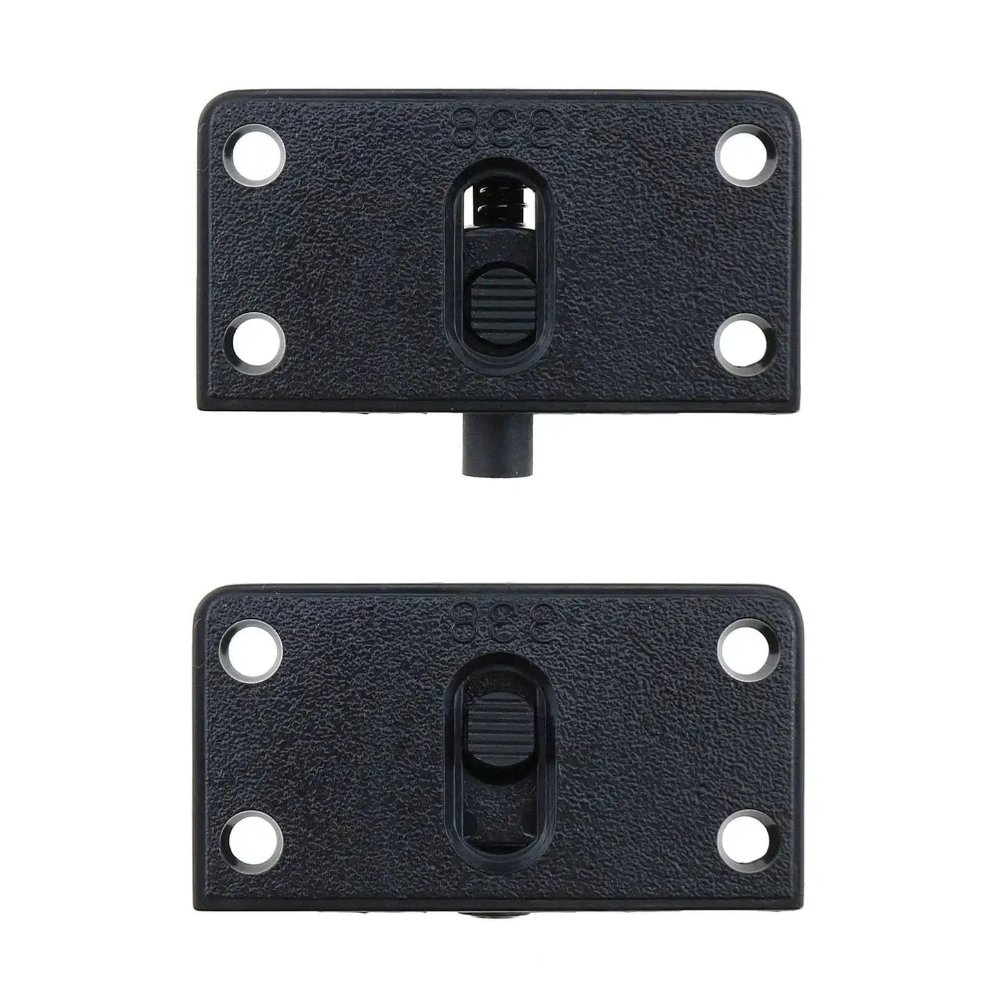 Front view of 2 Sets 58x31mm Black Sliding Cabinet Hardware Nylon Pulley Roller for Sliding Doors Drawers Windows and Closets Durable ABS Nylon Bearing System Delivers Smooth Quiet Operation and Long Lasting Performance.